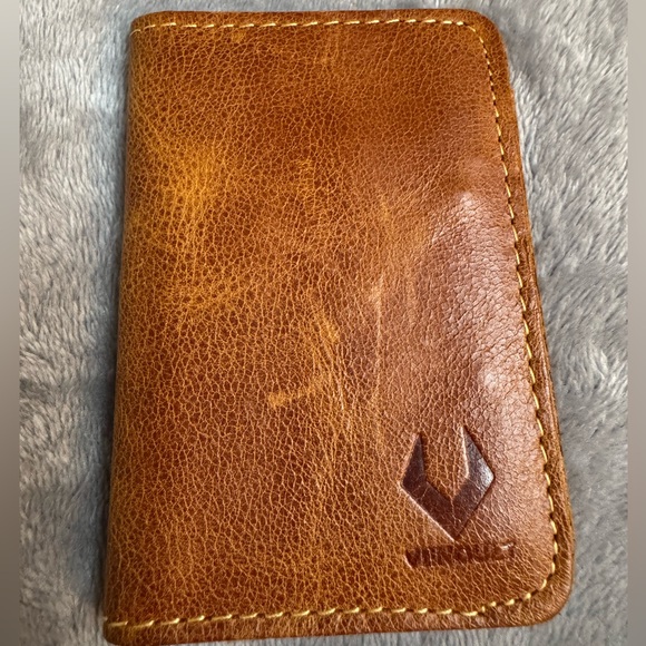 Other - Brown Genuine Leather Slim Wallet Card Holder